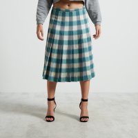 Plaid Plissè Skirt