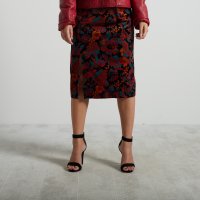 Dark Red Velvet Skirt